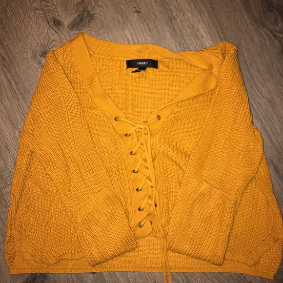 Forever 21 yellow sweater - Picture 1 of 2